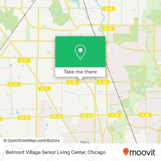 Mapa de Belmont Village Senior Living Center