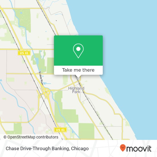Chase Drive-Through Banking map