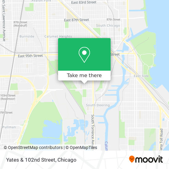Yates & 102nd Street map