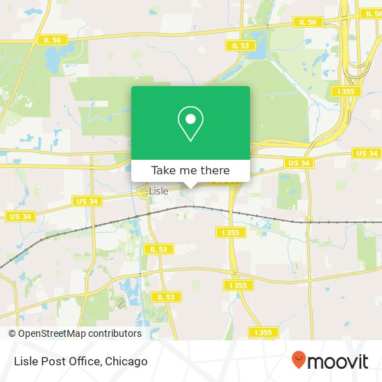 Lisle Post Office map