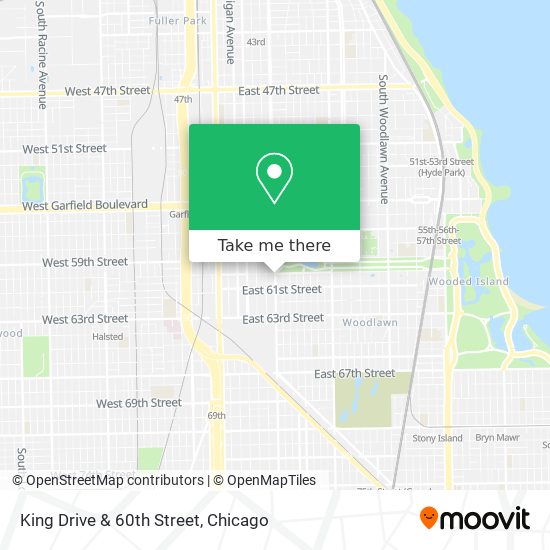 King Drive & 60th Street map