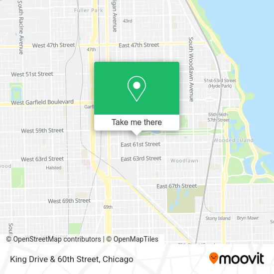 King Drive & 60th Street map