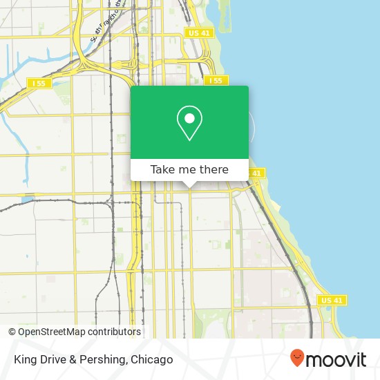 King Drive & Pershing map