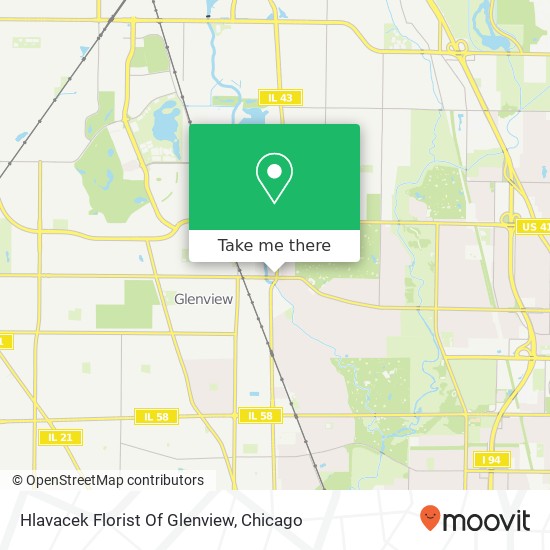 Mapa de Hlavacek Florist Of Glenview