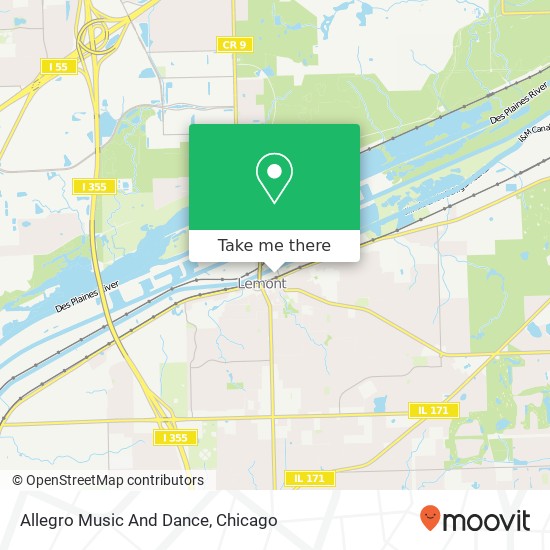 Mapa de Allegro Music And Dance