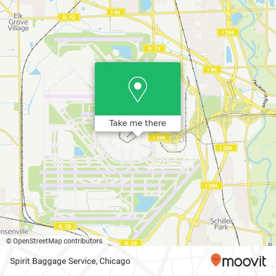 Spirit Baggage Service map