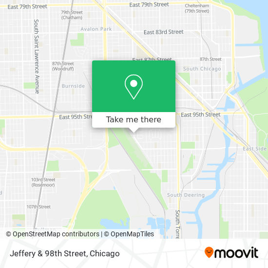 Jeffery & 98th Street map