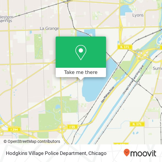 Hodgkins Village Police Department map