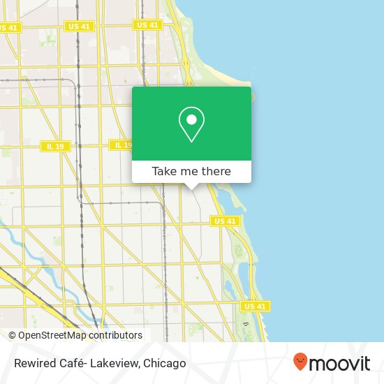 Rewired Café- Lakeview map