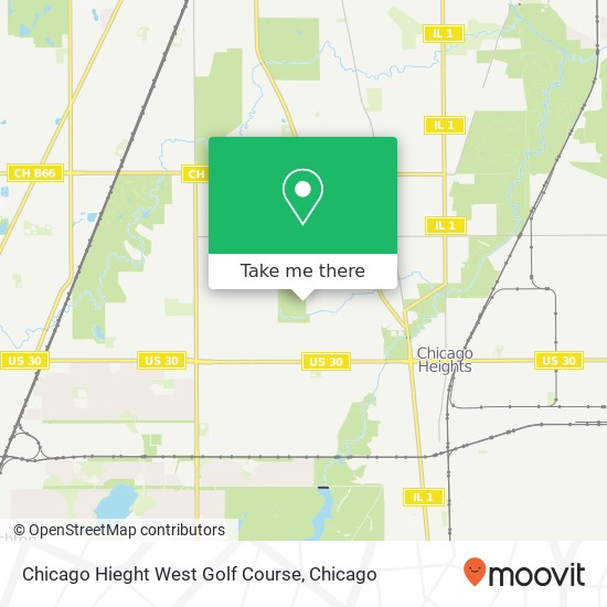 Mapa de Chicago Hieght West Golf Course