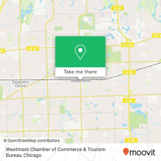 Westmont Chamber of Commerce & Tourism Bureau map