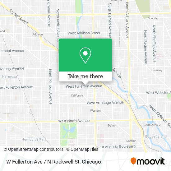 W Fullerton Ave / N Rockwell St map