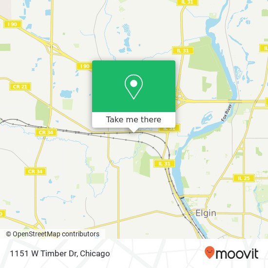 Mapa de 1151 W Timber Dr