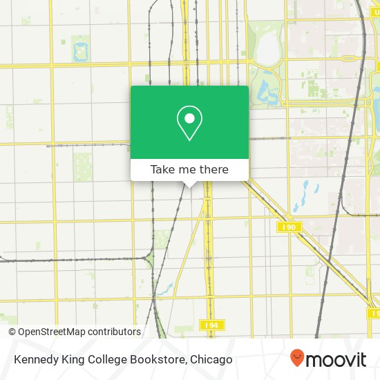 Mapa de Kennedy King College Bookstore