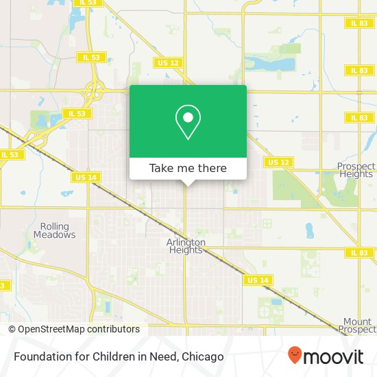 Foundation for Children in Need map