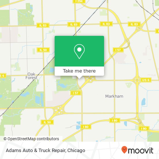 Mapa de Adams Auto & Truck Repair