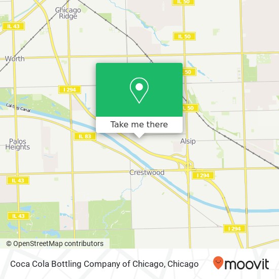 Coca Cola Bottling Company of Chicago map