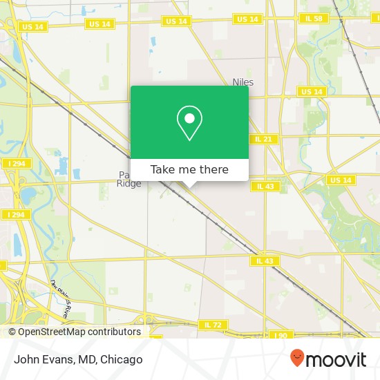 John Evans, MD map