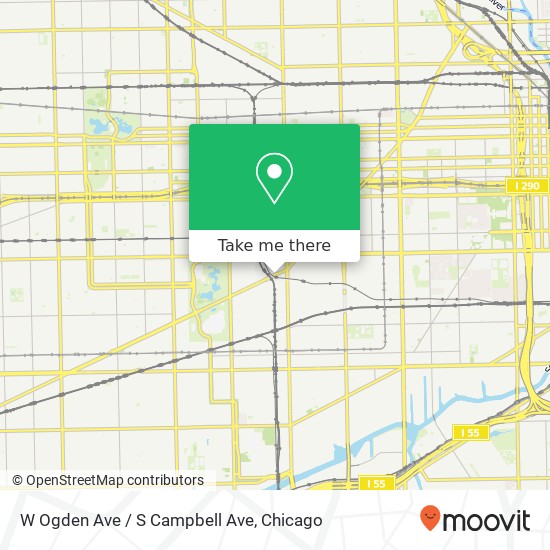 Mapa de W Ogden Ave / S Campbell Ave