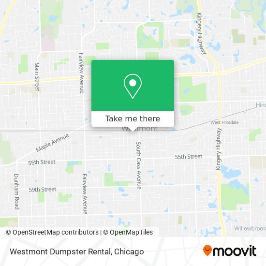 Westmont Dumpster Rental map