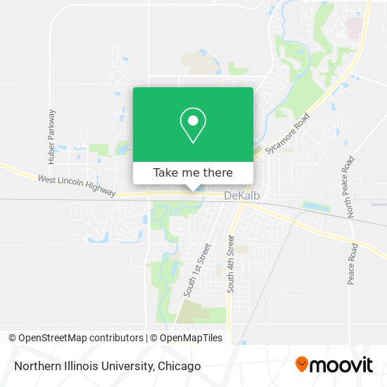 Northern Illinois University map