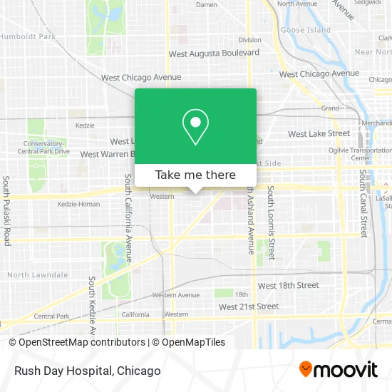 Rush Day Hospital map