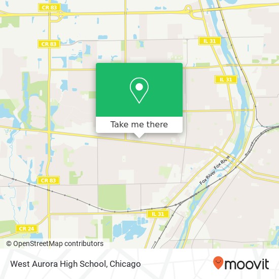 Mapa de West Aurora High School