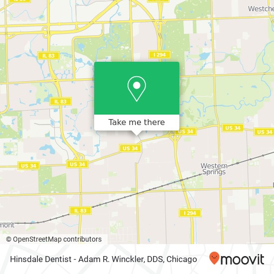 Mapa de Hinsdale Dentist - Adam R. Winckler, DDS