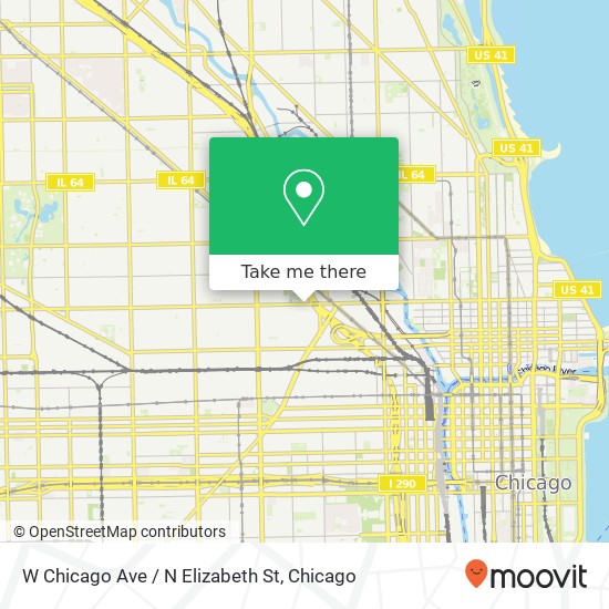 W Chicago Ave / N Elizabeth St map