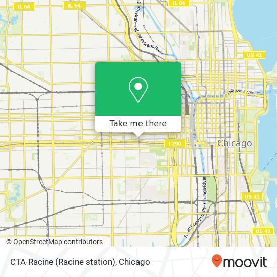 Mapa de CTA-Racine (Racine station)