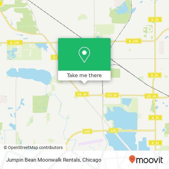 Jumpin Bean Moonwalk Rentals map