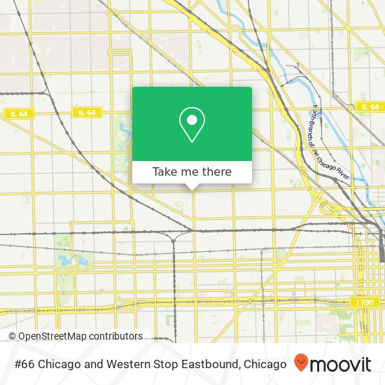 Mapa de #66 Chicago and Western Stop Eastbound