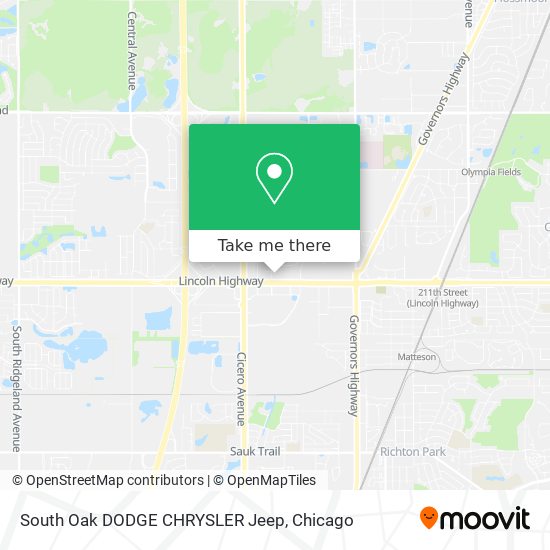 Mapa de South Oak DODGE CHRYSLER Jeep