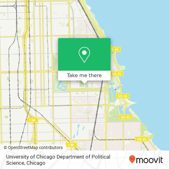 University of Chicago Department of Political Science map