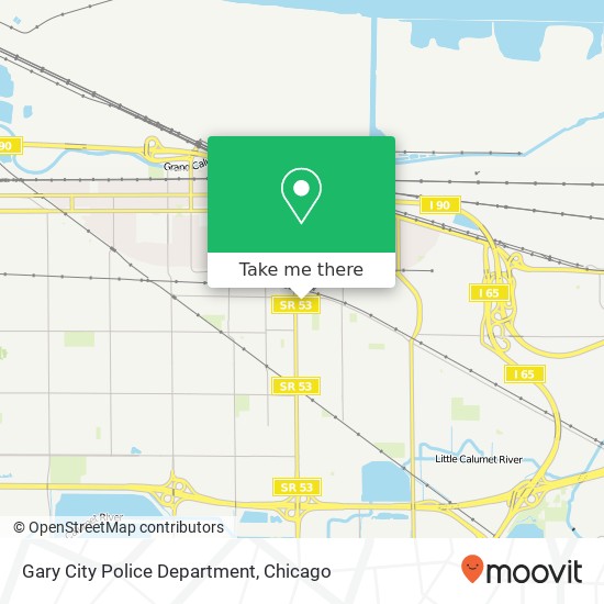 Gary City Police Department map