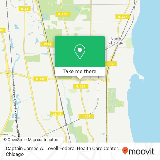 Captain James A. Lovell Federal Health Care Center map