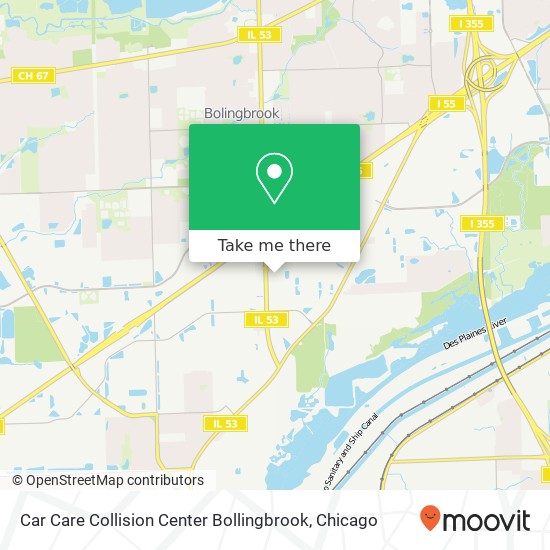 Car Care Collision Center Bollingbrook map