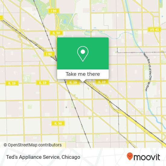 Mapa de Ted's Appliance Service