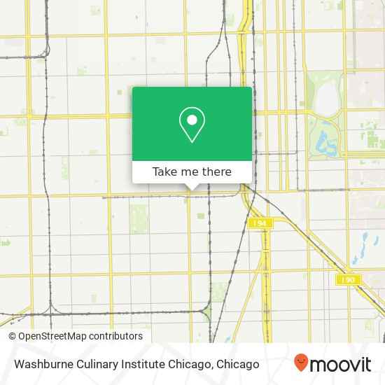 Washburne Culinary Institute Chicago map