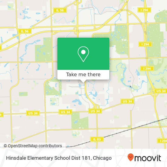Mapa de Hinsdale Elementary School Dist 181