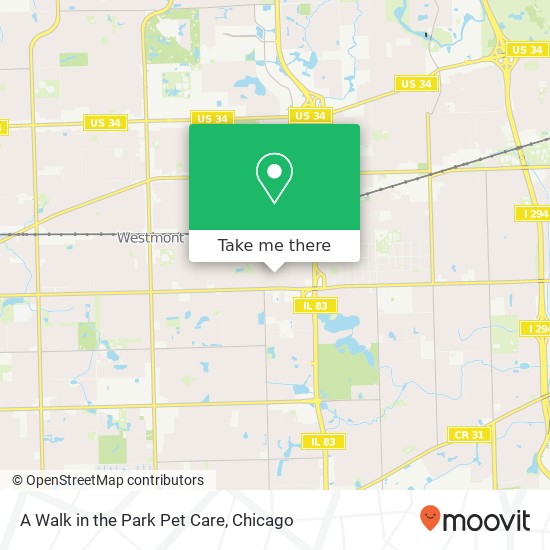 A Walk in the Park Pet Care map