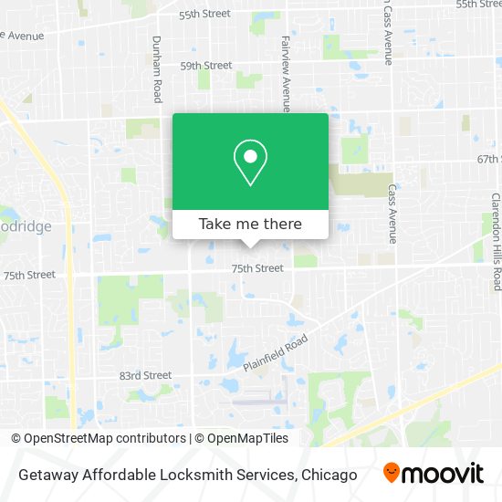 Mapa de Getaway Affordable Locksmith Services