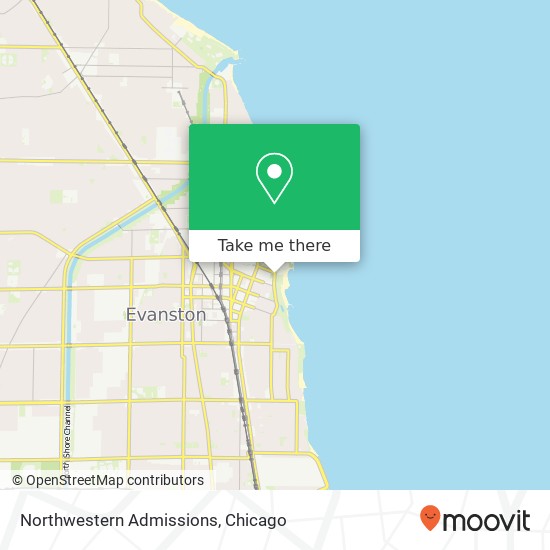Northwestern Admissions map