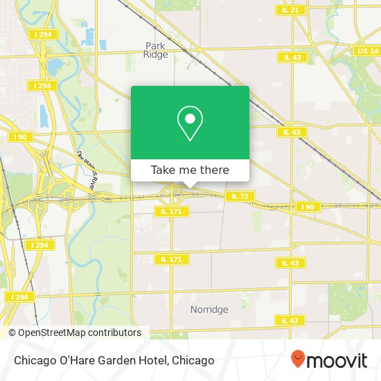 Mapa de Chicago O'Hare Garden Hotel
