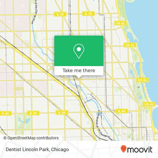 Dentist Lincoln Park map