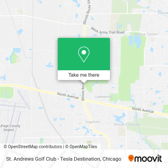 St. Andrews Golf Club - Tesla Destination map