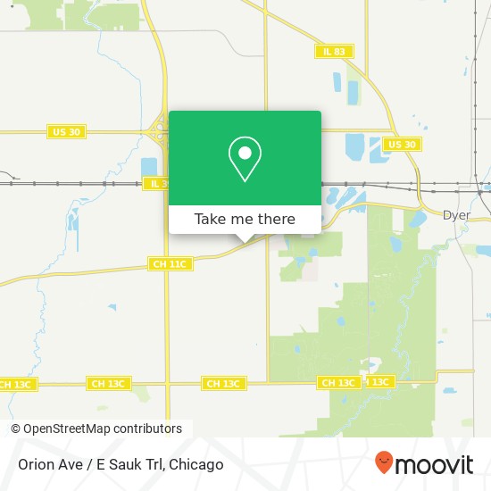 Orion Ave / E Sauk Trl map