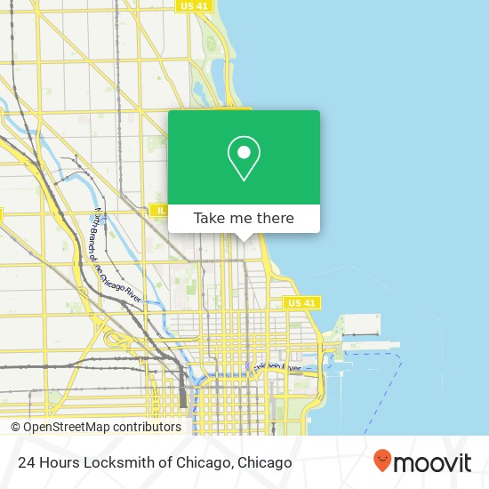 Mapa de 24 Hours Locksmith of Chicago