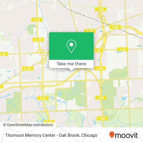 Mapa de Thomson Memory Center - Oak Brook