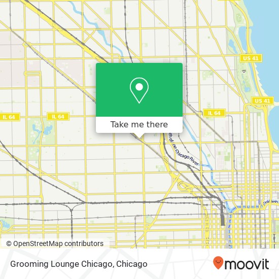 Grooming Lounge Chicago map
